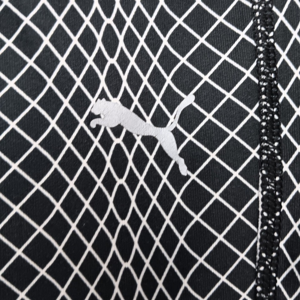 Puma Women's Black White Grid Print Activewear Leggings Style Size Small - Picture 6 of 11
